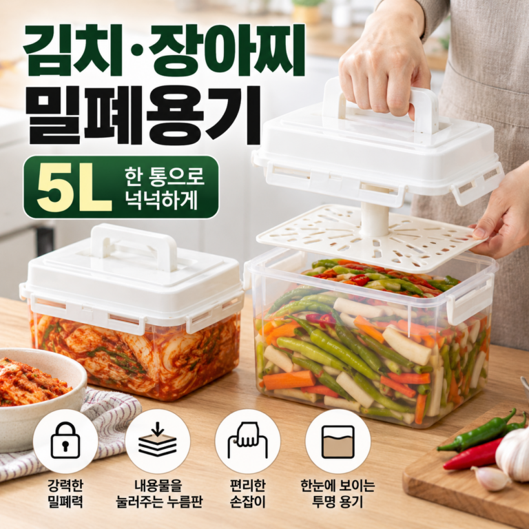 장아찌통 김치통 5L 추천｜냄새·국물 걱정 줄이는 밀폐용기, 왜 주방에서 많이 찾을까?